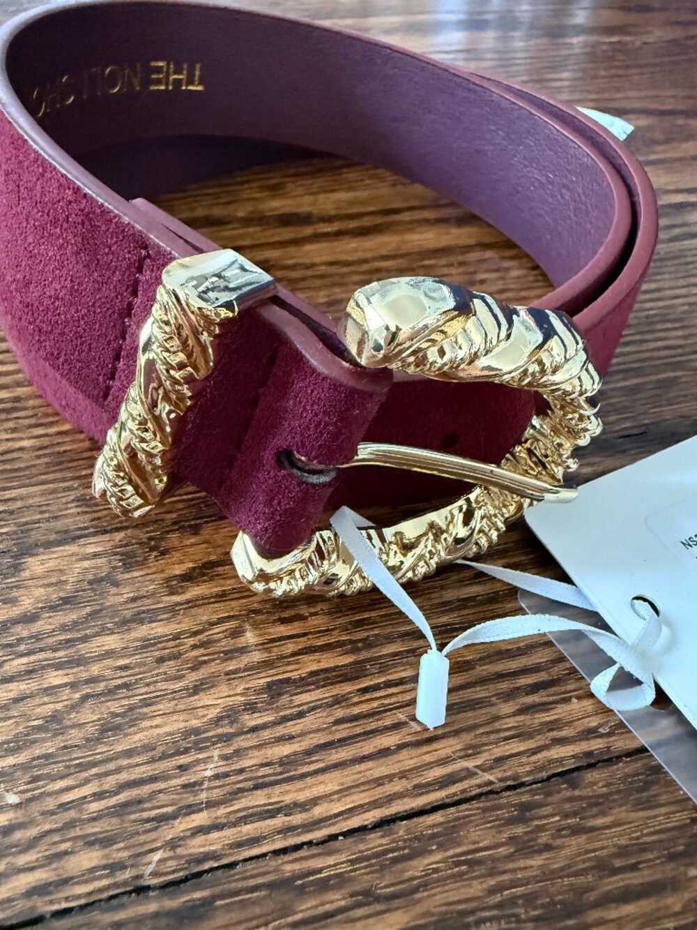 NWT Merlot Samantha Belt with gold buckle - The Noli Shop